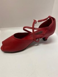 Barbara Red Leather Ballroom Dance Shoe