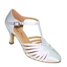 Marjorie White Satin Ballroom Dance Shoe