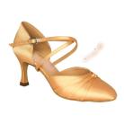 Lucinda - Tan Satin - Ballroom Dance Shoe