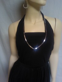 Black Tank with Silver Sequin Trim