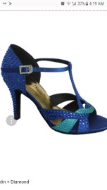 Melanie ll Blue Ballroom or Latin Dance Shoe
