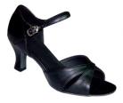 Michelle Black Leather- Latin or Ballroom Dance Shoe