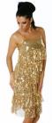 Gold Sequin Layered Dress