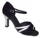 Sara Black & Silver 2" Heel Latin or Ballroom Dance Shoe
