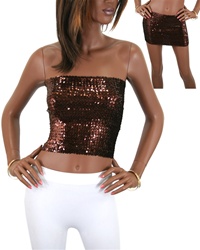 bronze sequin top